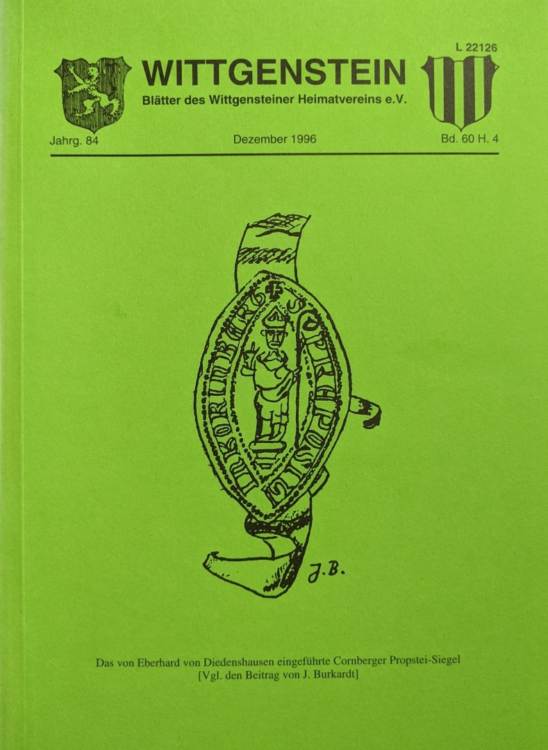 Grüne Titelseite eines älteren Wittgenstein-Heftes