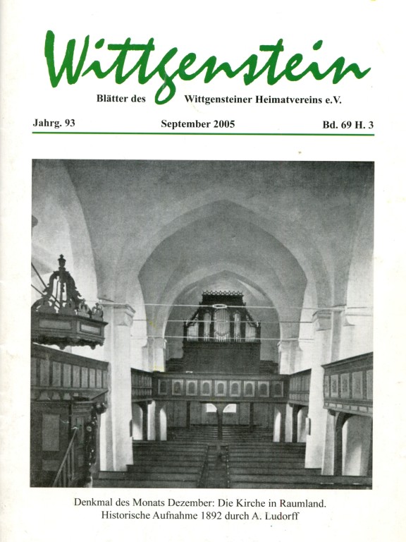 Inhaltsverzeichnisse WHV Hefte 2005