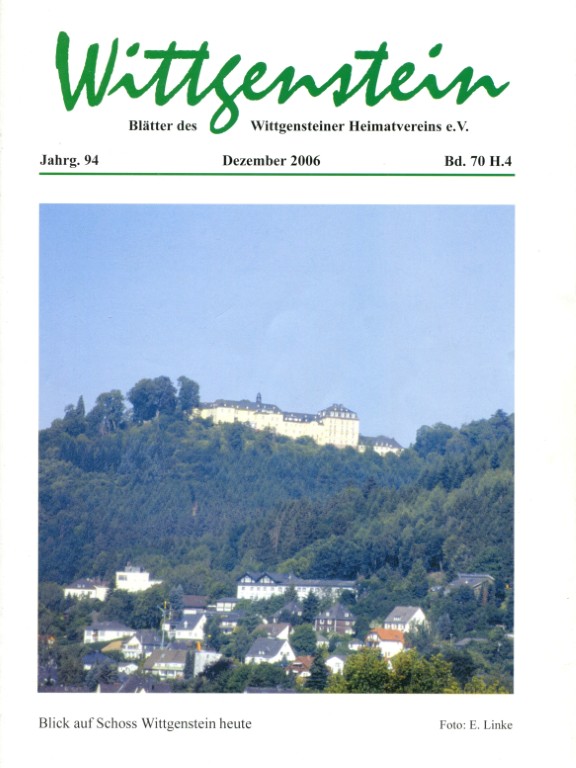 Inhaltsverzeichnisse WHV Hefte 2006